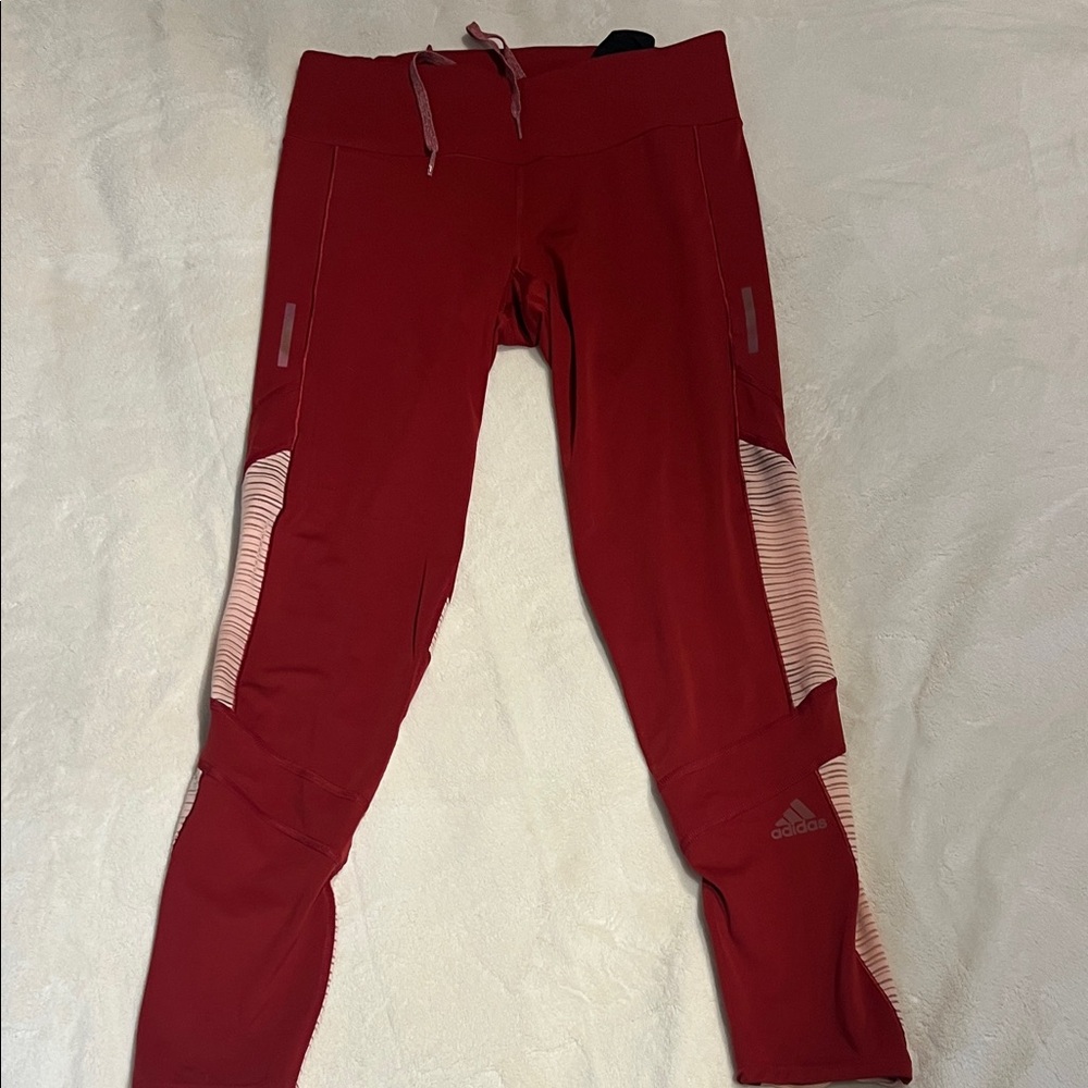 Adidas women’s Red and Pink Leggings
